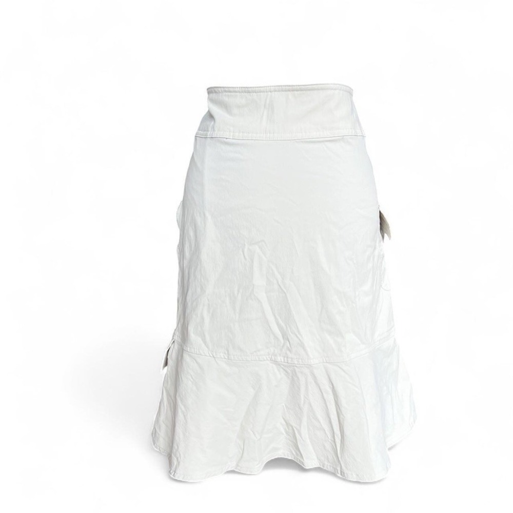 Y2K Tan Cargo Ruffle Skirt